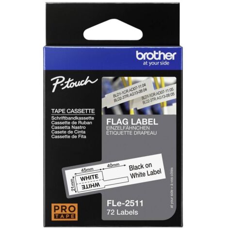 Brother FLe FLe-2511 Colore Nastro: Bianco Colore carattere:Nero (1/5)
