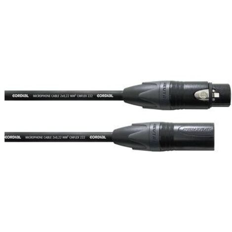 XLR Cavo di collegamento Cordial CPM 10 FM-FLEX [1x Presa XLR - 1x Spina XLR] 10.00 m Nero (1/3)