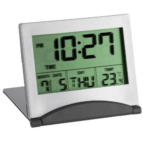 TFA Dostmann Sveglia Digitale Con Radio DCF77, Display LCD, Temperatura Ambiente, Funzione Snooze E Blocco Tasti, Batterie Incluse - 6