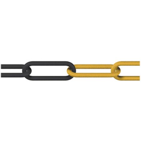 dörner + helmer 128966 Catena chiusa Nero, Giallo Plastica 25 m (1/4)