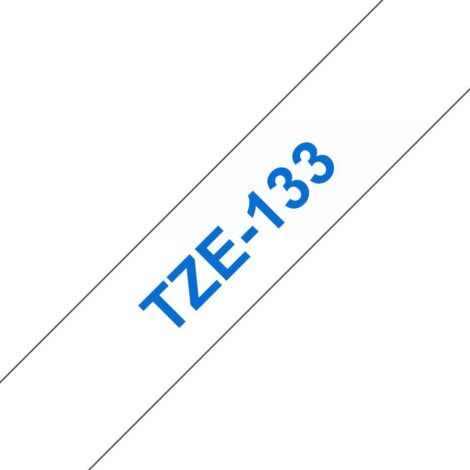 Brother TZe TZe-133 Colore Nastro: Trasparente Colore carattere:Blu 12 mm 8 m (1/4)