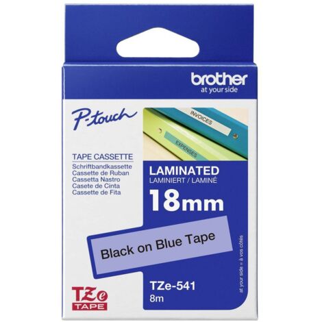 Cassetta nastro Brother TZe TZe-541 Colore Nastro: Blu Colore carattere:Nero 18 mm 8 m