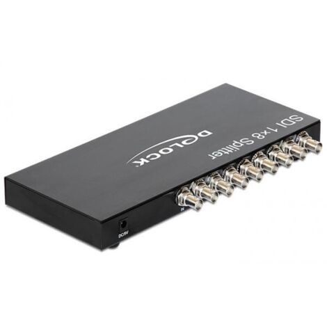 Delock 93253 8 Porte Distributore, splitter SDI Contenitore in metallo 1920 x 1080 Pixel Nero (1/3)