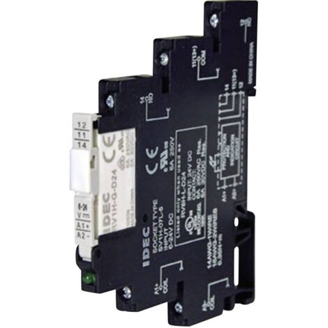 Idec RV8H-L-AD24 Modulo relè Tensione nom.: 24 V/DC, 24 V/AC Corrente di commut. max.: 6 A 1 scambio 1 pz. (1/2)