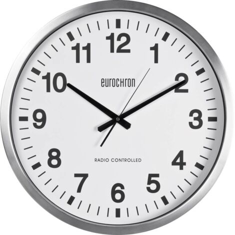 Eurochron EFWU 9000 Radiocontrollato Orologio da parete 507 mm x 63 mm Argento (1/2)