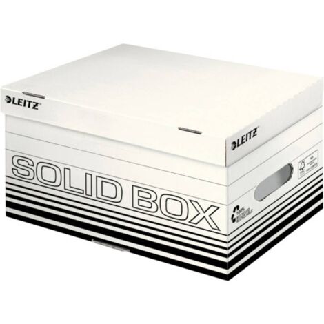 Contenitore per archivio Leitz 6117-00-01 265 mm x 195 mm x 370 mm Cartone Bianco, Nero 10 pz. (1/2)