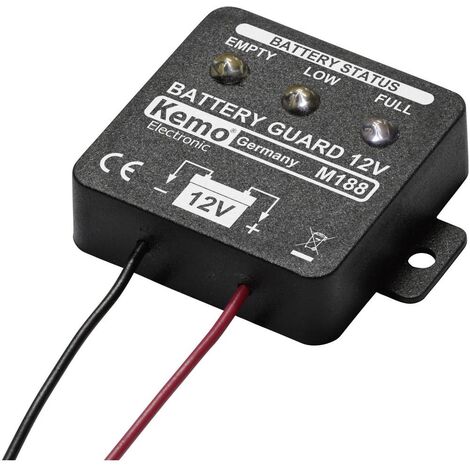 KEMO ELECTRONIC - INDICATORE LIVELLO CARICA BATTERIE PIOMBO 12V UNIVERSALE A 5 LIVELLI LED (1/3)