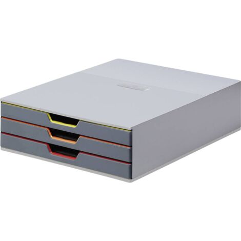 Durable VARICOLOR 3 - 7603 760327 Cassettiera Grigio DIN A4, DIN C4, Folio, Letter Numero cassetti: 3 (1/5)