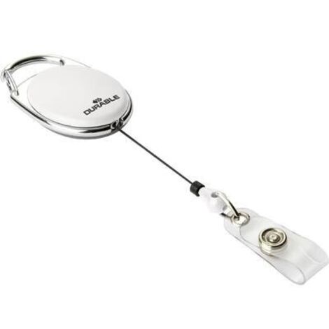 Durable JOJO STYLE - 8324 Chiocciola Yo-Yo per portabadge fascetta con bottone Bianco 0.8 m 832402 10 pz. (1/3)