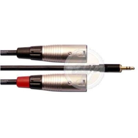 Cordial Audio Cavo adattatore [1x Spina jack da 3.5 mm - 2x Spina XLR] 3.00 m Nero (1/2)