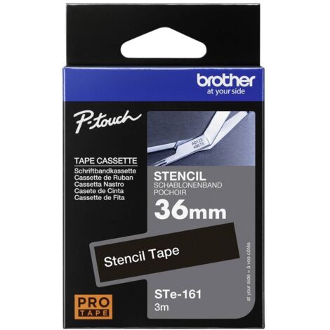 Brother Ste STe-161 Colore Nastro: Trasparente Colore carattere:Bianco 36 mm 3 m