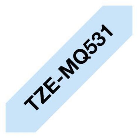 Brother TZEMQ531 nastro per etichettatrice Nero su blu TZe (1/4)