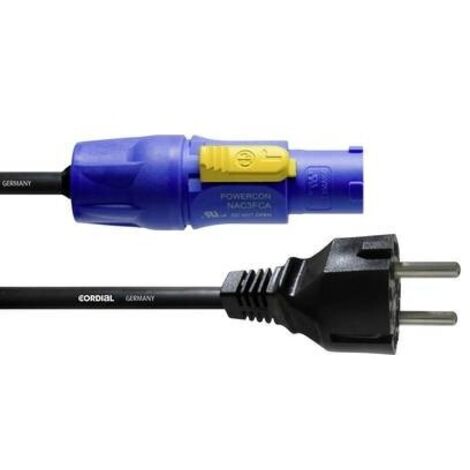 Cordial CFCA 1,5 S Alimentazione Cavo [1x Spina schuko - 1x Spina PowerCon] 1.5 m Blu (1/2)