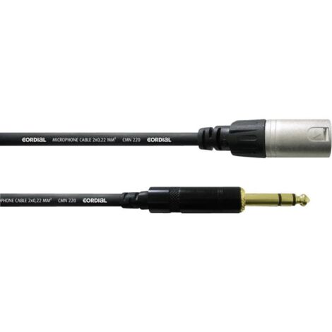 XLR Cavo adattatore Cordial CFM3MV [1x Spina XLR - 1x Spina jack da 6.3 mm] 3.00 m Nero (1/2)