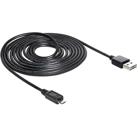 Delock Cavo USB USB 2.0 Spina USB-A, Spina USB-Micro-B 5.00 m Nero  connettore