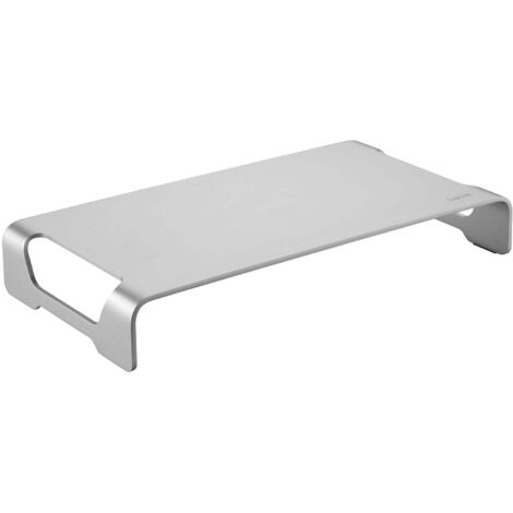 Rialzo per monitor LogiLink Tabletop monitor riser, aluminum Range Altezza: 6.3 cm (max) Argento