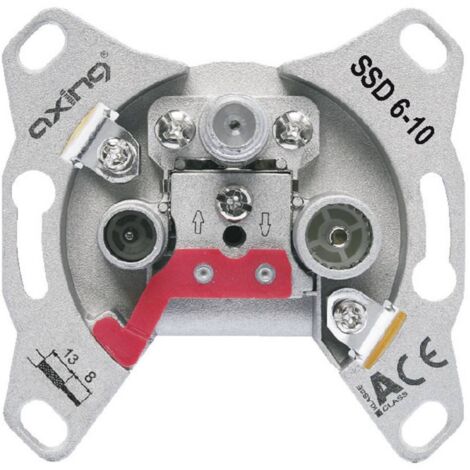 7x PremiumX PX3 Presa per antenna, presa a 3 vie Presa per antenna, presa singola e linea di derivazione, presa multimediale SAT-TV-RADIO HD da incasso, da incasso