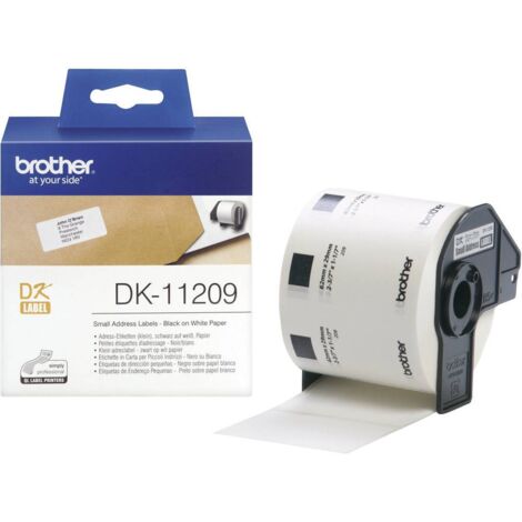 Brother DK11209 Rotolo di etichette 62 x 29 mm Carta Bianco 800 pz. A tenuta permanente Etichetta per indirizzo