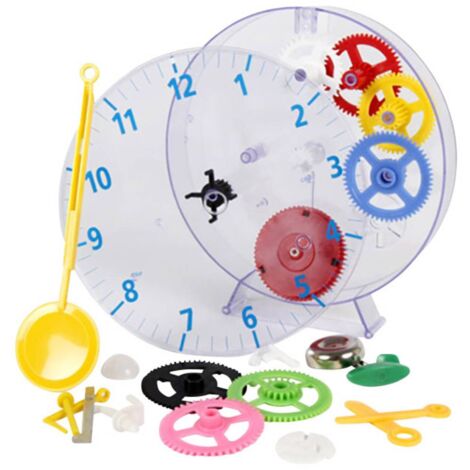 Techno Line Model kids clock Meccanico Kit apprendimento orologio da parete 20 cm x 3.5 cm Trasparente (1/5)