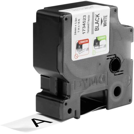 DYMO IND RHINO 1734523 Poliestere Colore Nastro: Bianco Colore carattere:Nero 24 mm 5.5 m (1/4)