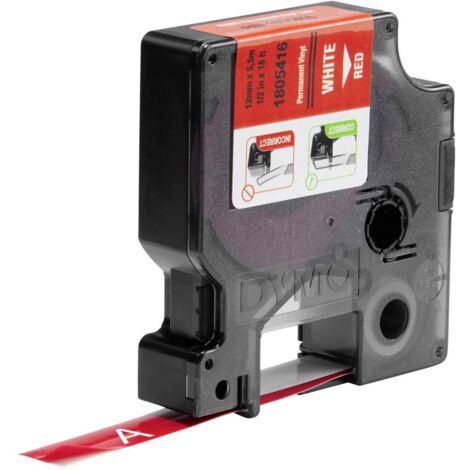DYMO IND RHINO 1805416 Vinile Colore Nastro: Rosso Colore carattere:Bianco 12 mm 5.5 m (1/3)