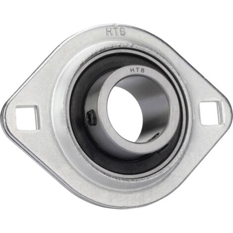 HTB SBPFL 204 Cuscinetto flangiato Lamiera d'acciaio Ø foro 20 mm Distanza tra i fori 71.5 mm