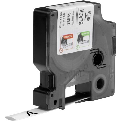 DYMO IND RHINO 18055 Poliolefina Colore Nastro: Bianco Colore carattere:Nero 12 mm 1.5 m