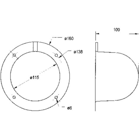 Visaton ABDECKH. AK 10.13 Copertura altoparlante (Ø) 100 mm
