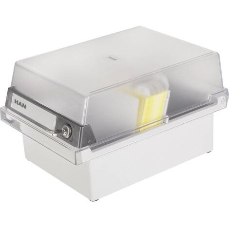 HAN 966-S-631 Scatola schedario Grigio luminescente Numero max. di schede: 800 Schede DIN A6 orizzontale (1/4)