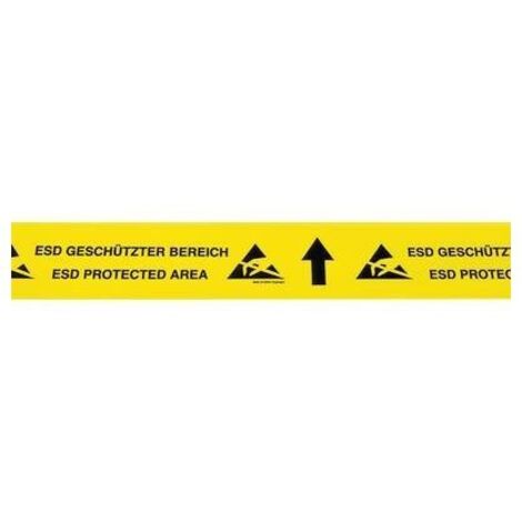 BJZ Nastro adesivo ESD 15 m Giallo, Nero (L x L) 15 m x 70 mm C-195 075 (1/2)