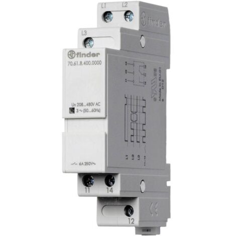 Relè di monitoraggio 208 - 480 V/AC 1 scambio Finder 70.61.8.400.0000 1 pz. (1/4)