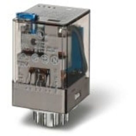 FINDER SERIE 60  RELAIS INDUSTRIAL UNDECAL 60 VDC 3 CONTATTI PULSANTE + INDICATORE