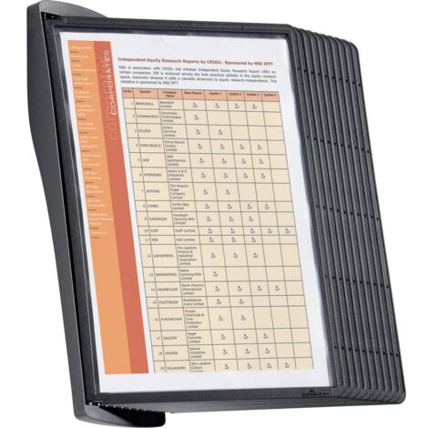 Durable Supporto da parete per pannello espositivo SHEPA STYLE WALL 10 - 5854 Nero DIN A4 Numero di display inclusi 10 (1/4)