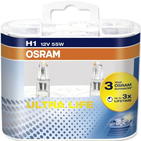 OSRAM 64150ULT-HCB Lampadina alogena Ultra Life H1 55 W 12 V