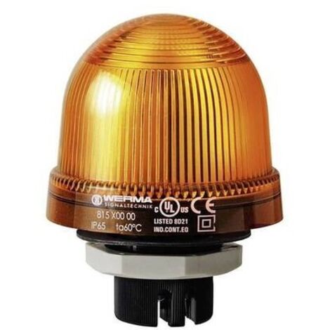 Werma Signaltechnik Segnalatore luminoso 815.300.00 815.300.00 Giallo Luce continua 12 V/AC, 12 V/DC, 24 V/AC, 24 V/DC, (1/2)