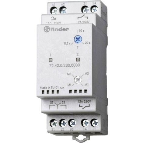 Finder Relè di controllo alternanza carichi per pompe 24 V/DC, 24 V/AC 1 NA, 1 NA 1 pz. 72.42.0.024.0000