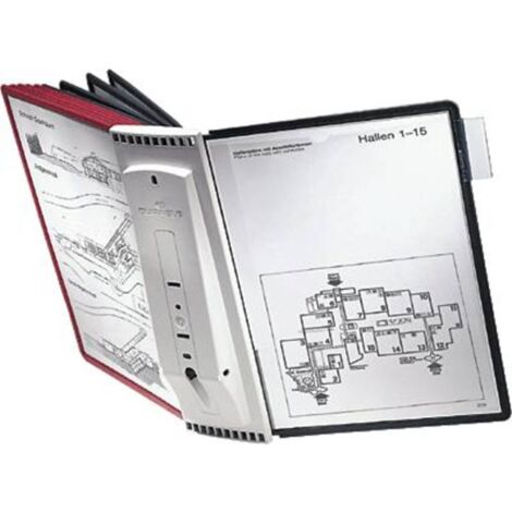 Durable Supporto da parete per pannello espositivo SHERPA WALL 10 - 5631 Rosso, Nero DIN A4 Numero di display inclusi 1 (1/5)