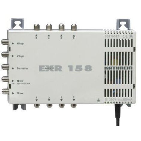 Kathrein EXR 158 SAT multiswitch Ingressi (Multiswitch): 5 (4 satellitare / 1 terrestre) Numero utenti: 8 (1/5)