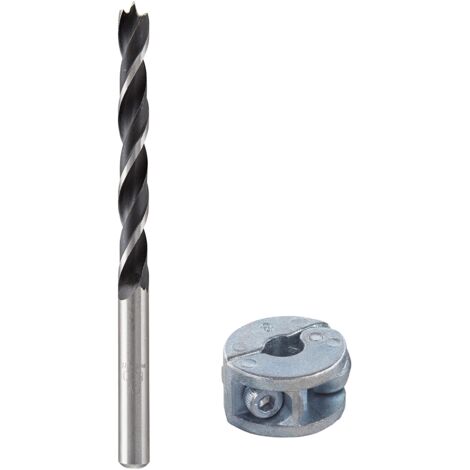 wolfcraft Set di punte per legno elicoidali da 2 pezzi I 2732000 I Per la foratura a profondità limitata in caso di giunzioni in legno (1/4)