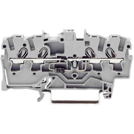 WAGO 2001-1411/1000-411 Morsetto diodi 4.20 mm A molla Attribuzione: L Grigio 1 pz.