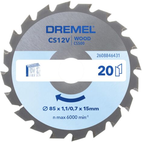 Dremel Blueprint Lama per Sega Circolare per legno 85 x 1,1/0,7 x 15 mm (CS500) (1/5)