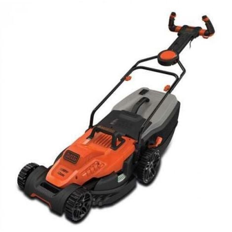Black & Decker Elettrico Tagliaerba con regolazione dell'altezza di taglio, manico regolabile in altezza ripiegabile 18