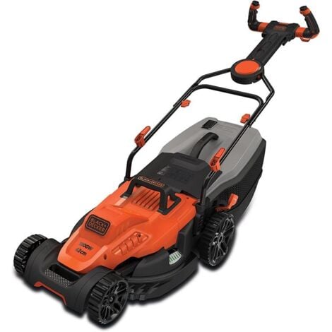 Black & Decker Elettrico Tagliaerba con regolazione dell'altezza di taglio, manico regolabile in altezza ripiegabile 18