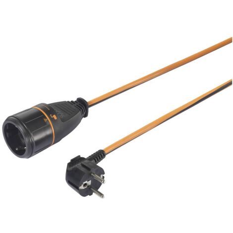Sygonix SY-5597568 Alimentazione Prolunga 16 A Nero, Arancione 5 m H05VV-F 3G 1,5 mm² bloccabile (1/4)