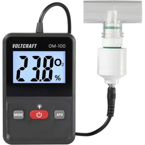 VOLTCRAFT OM-100 Misuratore di ossigeno 0 - 100 % Misuratore di ossigeno Calibrato di fabbrica senza certificato