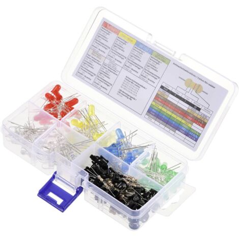 TRU COMPONENTS Diodo LED Rosso, Giallo, Blu, Giallo-Verde, Bianco caldo, Bianco freddo Rotondo 5 mm 90 mcd, 420 mcd, 21 (1/4)