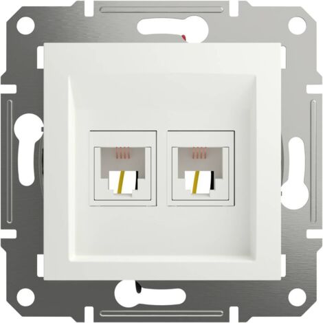 Schneider Electric Presa telefonica RJ11 Asfora Bianco (RAL 9003) EPH4270121D 1 pz. (1/5)