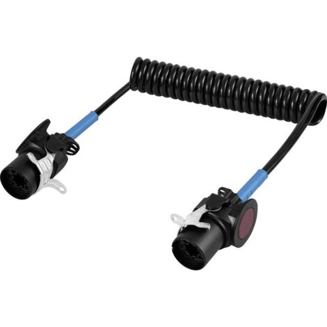 CARPOINT Presa Elettrica Per Rimorchio 0429519 - 13 Pin (Maschio) E 7 Pin (Femmina), Colore Nero, In Plastica, ISO 11446 E ISO 1724 - 3