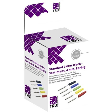 TRU COMPONENTS BANNENSTECKER SET 4MM 10TLG BUNT L TBAR (1/2)