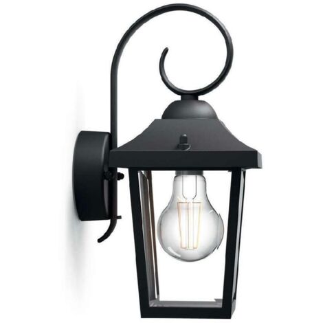 Philips myGarden - Lanterna da esterno a parete 29x13 cm, E27, nero 915005309001